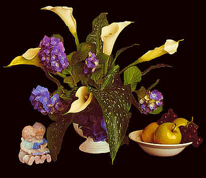 Hydrangeas and Lillies