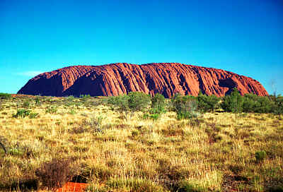 Uluru - huge rock in the centre of Australia and previously named Ayers Rock.